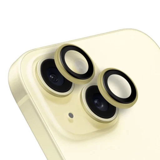  Apple iPhone 15/15 Plus Sárga OBAL:ME Lencsevédő üvegfólia - 1