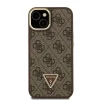  iPhone 14 Barna Guess PU 4G Strass Triangle Logo Stand Camera Frame MagSafe tok - 3