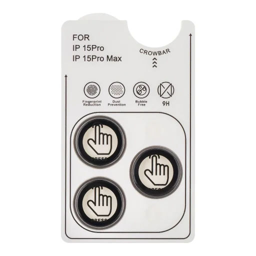  Apple iPhone 15 Pro/15 Pro Max Természetes Titán OBAL:ME Lencsevédő - 3