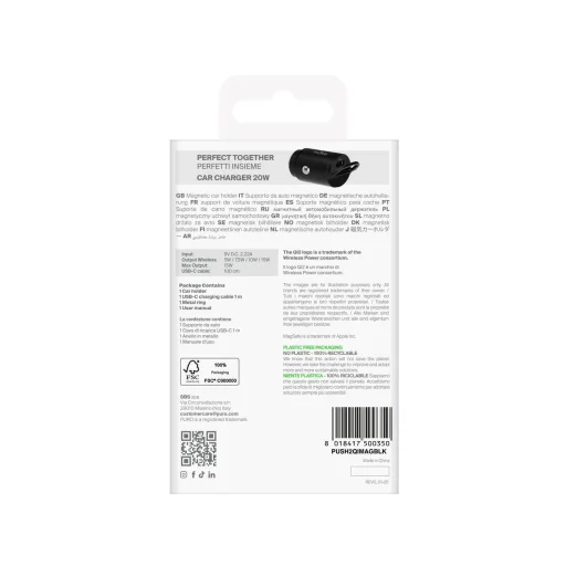 Puro autós tartó Qi2 töltővel, MagSafe kompatibilis - fekete - 4