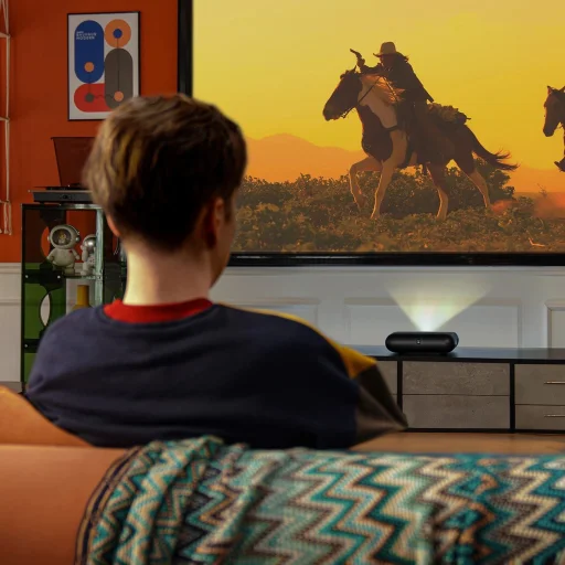 Yaber K300s Multimédiás Lézer RGB FullHD 1080p Projektor JBL Hangszórókkal - Fekete - 21