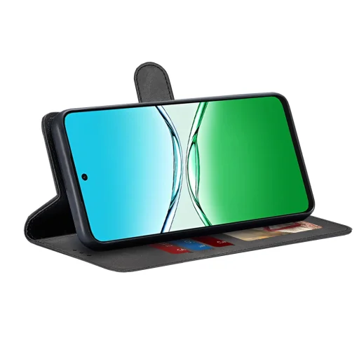  Techsuit - Napló könyv - Oppo A5 Pro 4G / A5 Pro 5G - Fekete tok - 2