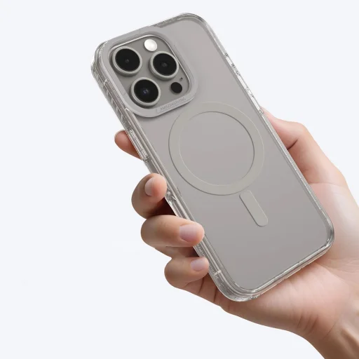 AmazingThing Titan Pro Mag Tok mágneses gyűrűvel iPhone 16 Pro Max-hoz - Szürke tok - 7