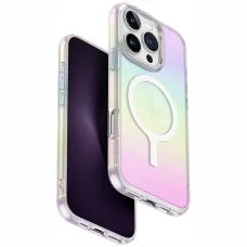 Uniq Iridescia Magclick Charging fliptok iPhone 16 Pro Max - Többszínű tok