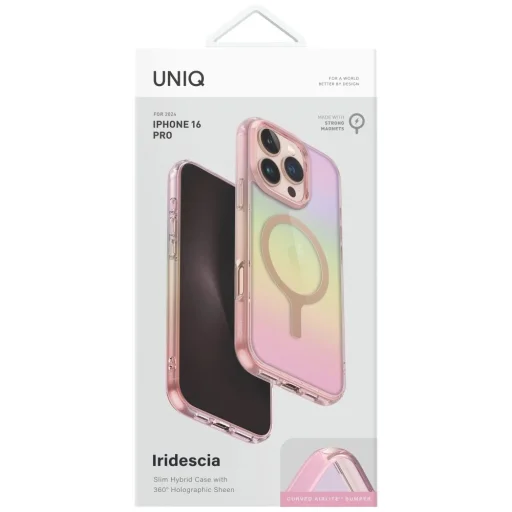 Uniq Iridescia Magclick töltőtok iPhone 16 Pro - Pink tok - 4
