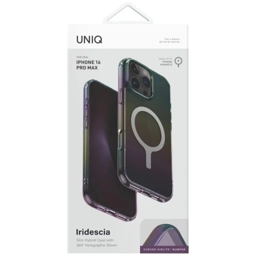 Uniq Iridescia Magclick töltős tok iPhone 16 Pro Max - Fekete tok - 4