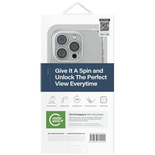 Uniq Swivix 360 Rotating Kickstand tok iPhone 16 Pro - Átlátszó - 5