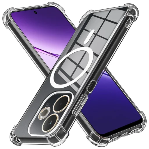  Techsuit - Ütésálló Átlátszó Szilikon MagSafe - Oppo A5 Pro 4G / A5 Pro 5G - Átlátszó tok - 1