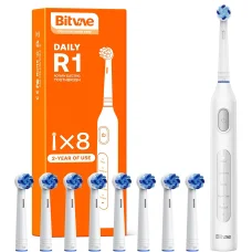  Bitvae - Elektromos fogkefe (BVR1) - 8 fejjel - Fehér