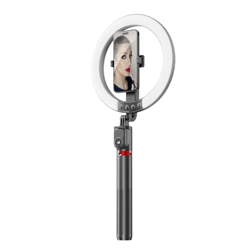 Blavec Selfie Körfényt lámpa Alumínium Aura LED RGB Körfény P50 25cm állvány + távirányító + 2,3 méter (RLP50-TRB23) fekete - 11