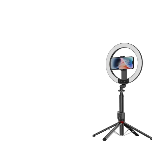 Blavec Selfie Körfényt lámpa Alumínium Aura LED RGB Körfény P50 25cm állvány + távirányító + 2,3 méter (RLP50-TRB23) fekete - 12