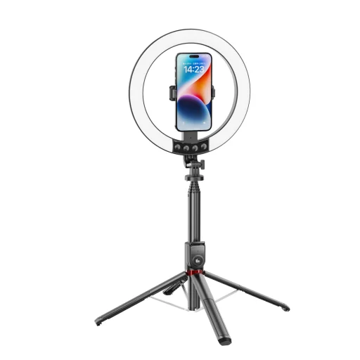 Blavec Selfie Körfényt lámpa Alumínium Aura LED RGB Körfény P50 25cm állvány + távirányító + 2,3 méter (RLP50-TRB23) fekete - 7