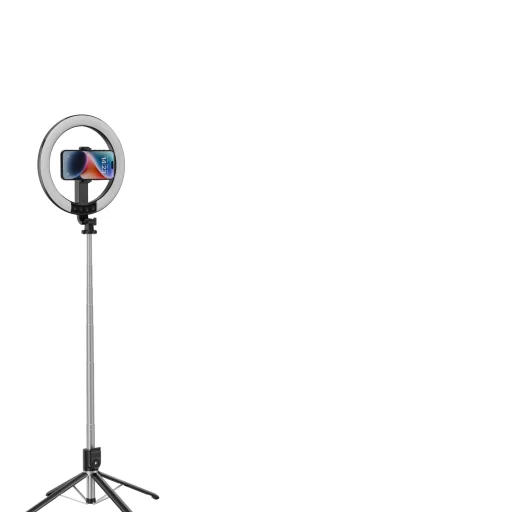 Blavec Selfie Ring lámpa Aura LED Ring P55 25cm állvány + távirányító + 2,3 méter (RLP55-TRB23) fekete - 9