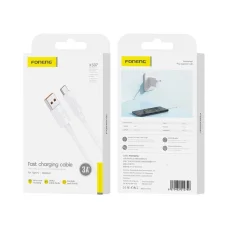 FONENG kábel XS07 USB-C 3A 1M Fehér