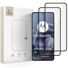 Motorola Moto G86 5G / G86 5G Power Edzett üveg Tech-protect Glass Fit+ 2-csomag Fekete üvegfólia