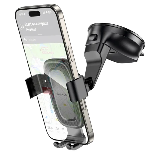 Borofone BH130 Follower autós telefontartó szélvédőre fekete - 3