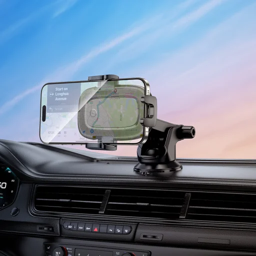 Borofone BH223 Follower vezeték nélküli töltéssel szélvédőre fekete - 7