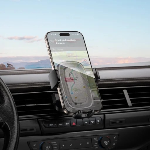 Borofone autós tartó BH131 Follower légbefúvóhoz fekete - 7