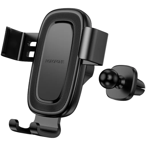 Borofone autós telefontartó BH129 Follower gravitációs szellőzőre erősíthető fekete - 3
