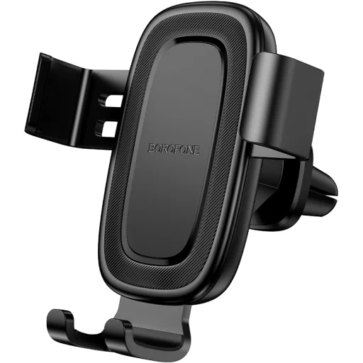 Borofone autós telefontartó BH129 Follower gravitációs szellőzőre erősíthető fekete - 1