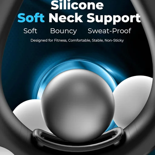  Techsuit - Nyakventilátor (S11) - Hordozható, Szilikon Támasszal, 4-szeres Légáramlás, Digitális Kijelző, 4000mAh, 4800RPM - Fehér - 3