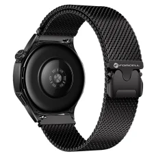 FORCELL F-DESIGN FS10 rozsdamentes acél óraszíj Samsung Galaxy Watch 20 mm fekete