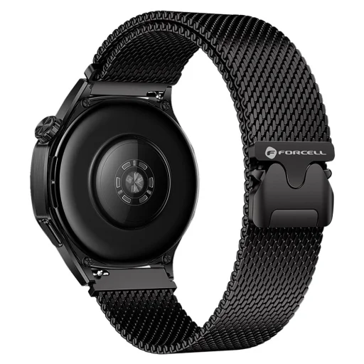FORCELL F-DESIGN FS10 rozsdamentes acél óraszíj SAMSUNG Watch 22 mm fekete - 1