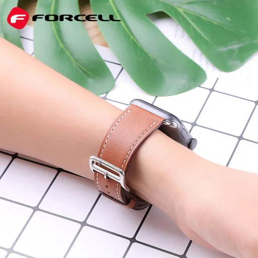 FORCELL F-DESIGN FA20 mágneses eco-bőr szíj APPLE Watch 42 / 44 / 45 / 49 mm barna - 3
