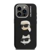  iPhone 15 Pro fekete Karl Lagerfeld Grained PU K&CH Heads tok - 2