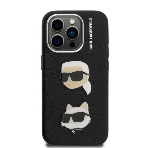  iPhone 15 Pro Max Karl Lagerfeld Grained PU K&CH Heads tok - 3