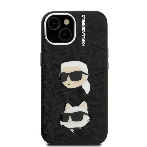  iPhone 15 Karl Lagerfeld Grained PU K&CH Heads tok - 3