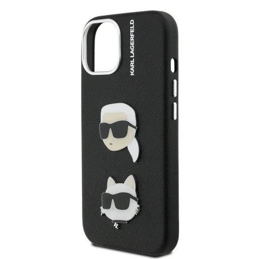  iPhone 15 Karl Lagerfeld Grained PU K&CH Heads tok - 5