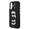  iPhone 16 Karl Lagerfeld Grained PU K&CH Heads tok fekete - 5