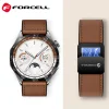 FORCELL F-DESIGN FS20 mágneses öko bőr szíj Samsung Galaxy Watch 22 mm fekete thumbnail