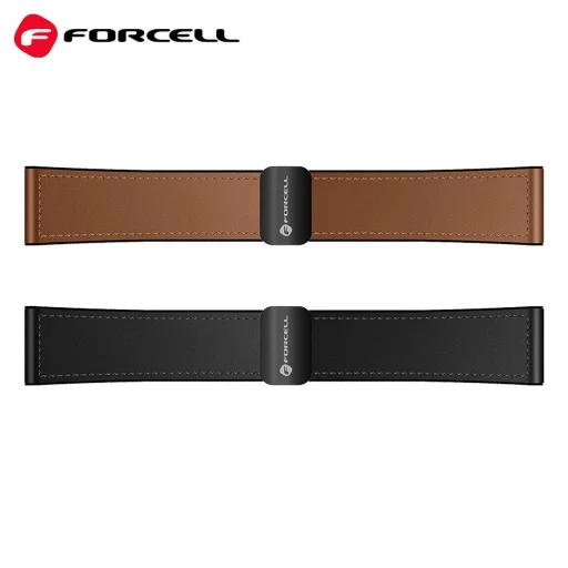 FORCELL F-DESIGN FS20 mágneses öko bőr szíj Samsung Galaxy Watch 22 mm fekete - 6