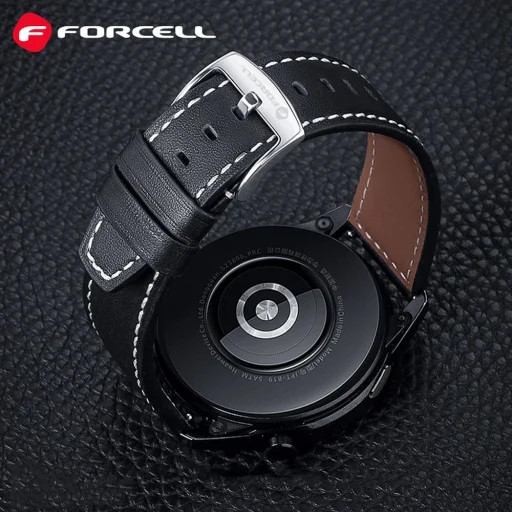 FORCELL F-DESIGN FS21 öko bőrszíj SAMSUNG Watch órához 20 mm fekete - 2