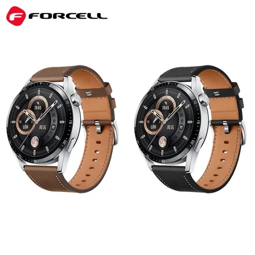 FORCELL F-DESIGN FS21 öko bőrszíj SAMSUNG Watch órához 20 mm fekete - 10