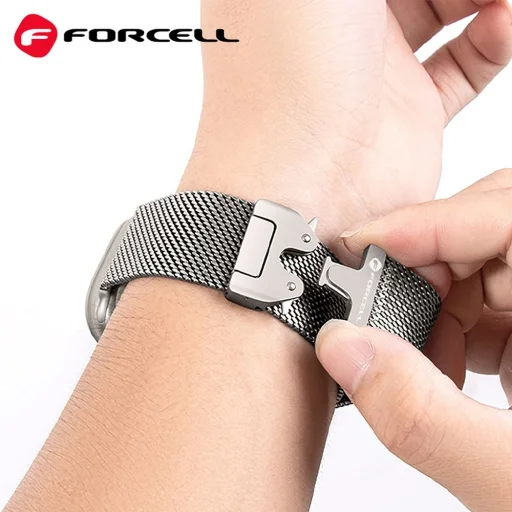 FORCELL F-DESIGN FA11 rozsdamentes acél szíj APPLE Watch 38 / 40 / 41 mm ezüst - 2