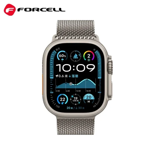 FORCELL F-DESIGN FA11 rozsdamentes acél szíj APPLE Watch 38 / 40 / 41 mm ezüst - 4