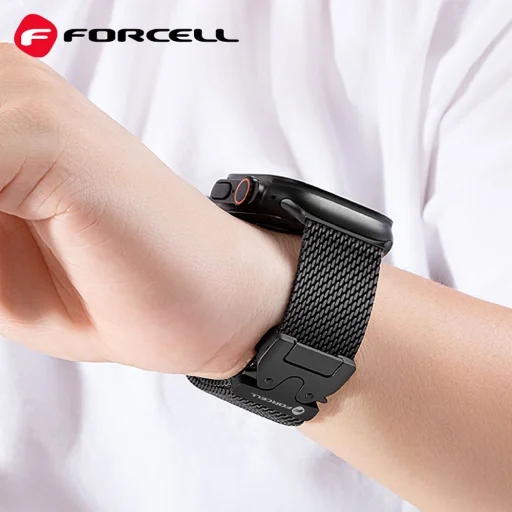 FORCELL F-DESIGN FA11 rozsdamentes acél szíj APPLE Watch 38 / 40 / 41 mm ezüst - 5