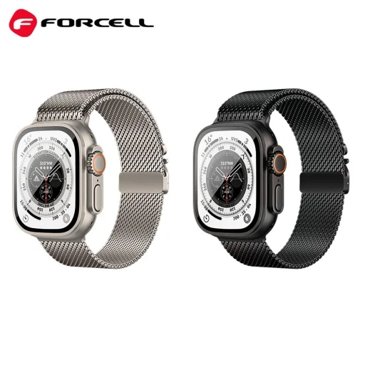 FORCELL F-DESIGN FA11 rozsdamentes acél szíj APPLE Watch 38 / 40 / 41 mm ezüst - 7