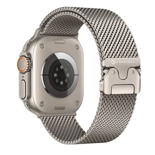 FORCELL F-DESIGN FA11 rozsdamentes acél szíj APPLE Watch 38 / 40 / 41 mm ezüst - 1