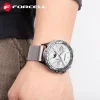 FORCELL F-DESIGN FS11 mágneses rozsdamentes acél óraszíj SAMSUNG Watch 22 mm fekete - 2