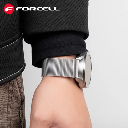 FORCELL F-DESIGN FS11 mágneses rozsdamentes acél szíj SAMSUNG Watch-hoz 20 mm ezüst - 3