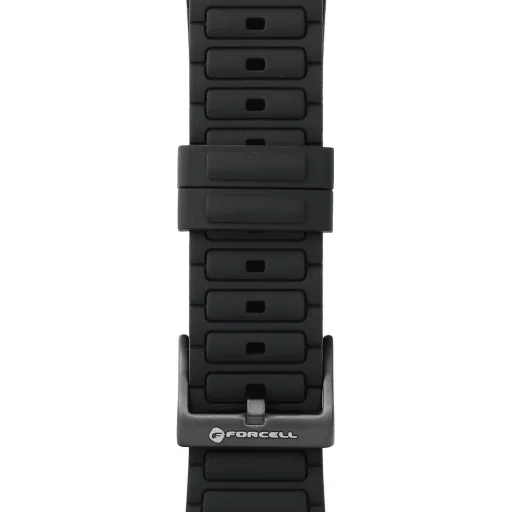 FORCELL F-DESIGN FA06 szilikon szíj Apple Watch 42 / 44 / 45 / 49 mm-hez fekete - 2