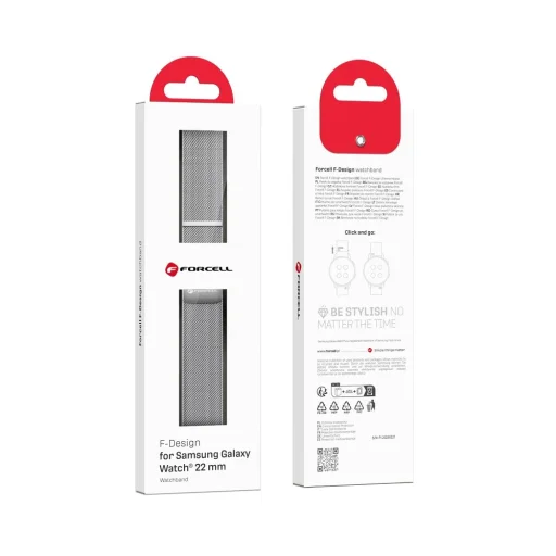 FORCELL F-DESIGN FS11 mágneses rozsdamentes acél szíj SAMSUNG Watch 22 mm ezüst - 11