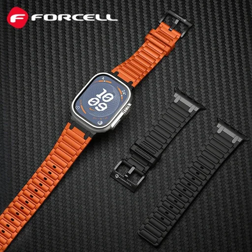 FORCELL F-DESIGN FA06 szilikon szíj Apple Watch 42 / 44 / 45 / 49 mm-hez fehér - 3