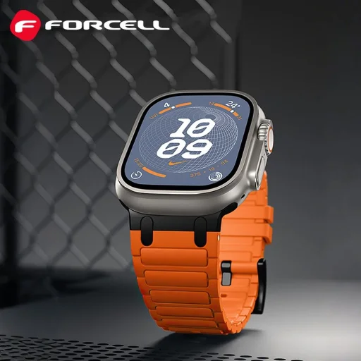 FORCELL F-DESIGN FA06 szilikon szíj Apple Watch 42 / 44 / 45 / 49 mm-hez fehér - 4