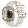 FORCELL F-DESIGN FA06 szilikon szíj Apple Watch 42 / 44 / 45 / 49 mm-hez fehér