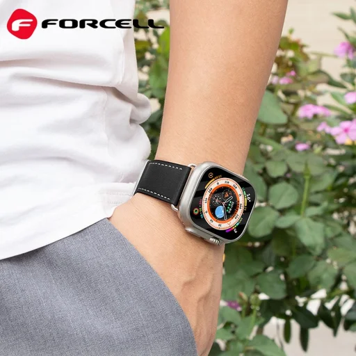 FORCELL F-DESIGN FA20 mágneses eco-bőr szíj APPLE Watch 38 / 40 / 41 mm fekete - 2